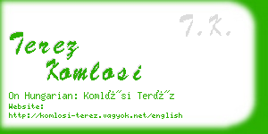 terez komlosi business card